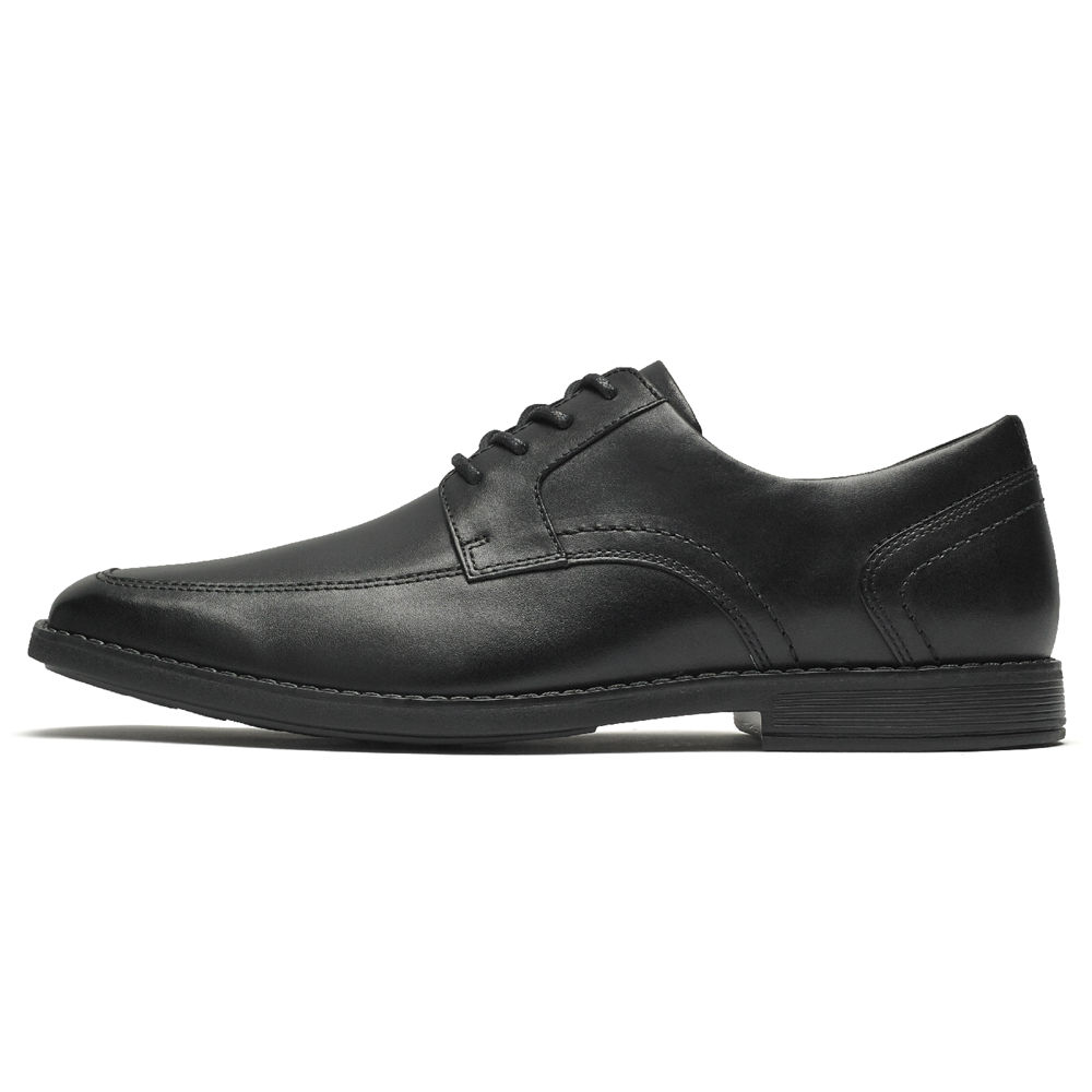 Rockport Singapore Mens Oxfords - Slayter Apron Toe Black - PH6453028